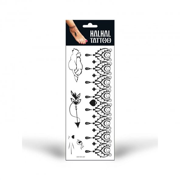 Halhal Geçici Tattoo -3, Bilek Tattoo, Ayak Tattoo, Geçici Dövme