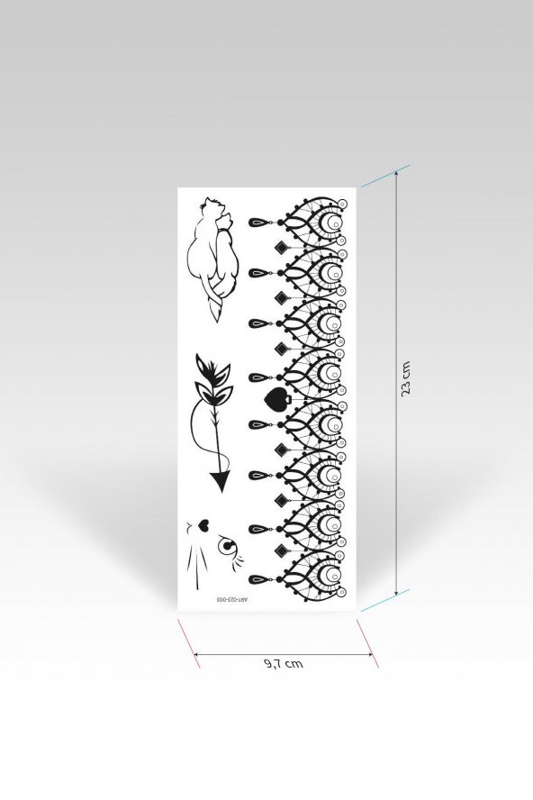 Halhal Geçici Tattoo -3, Bilek Tattoo, Ayak Tattoo, Geçici Dövme - 4