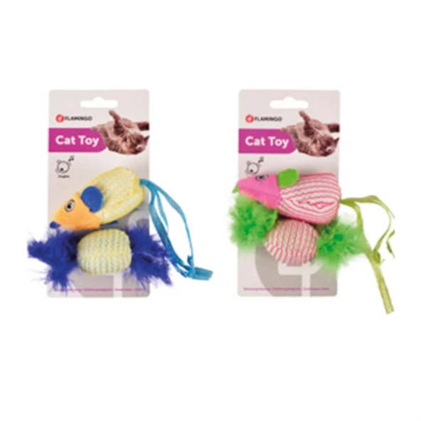 Flamingo Kumaş ikili Kedi Oyuncağı
