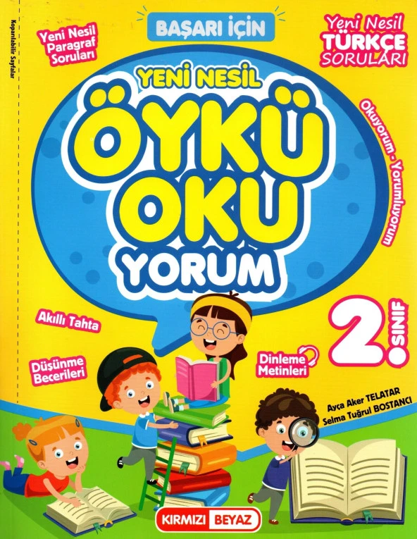 Kırmızı Beyaz 2. Sınıf Yeni Nesil Öykü Oku-Yorum Türkçe & Paragraf Kitabı