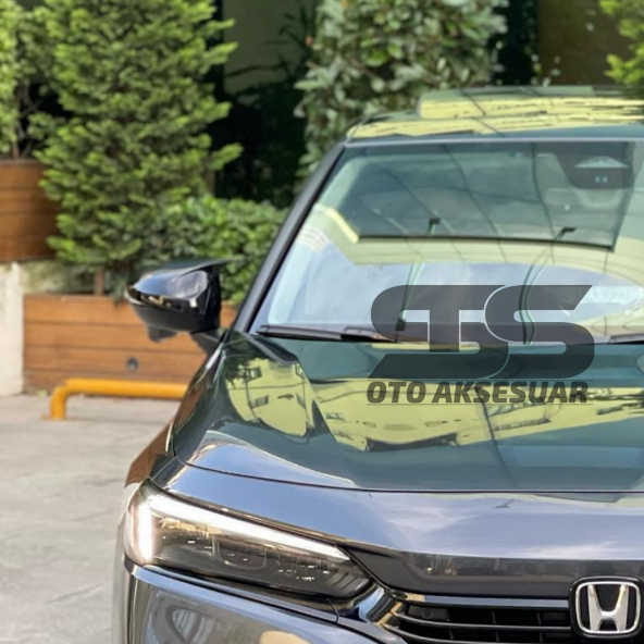 Honda Civic Fe Kasa Batman Yarasa Ayna Kapağı Piano Black / 2019 Sonrası - Resim 5