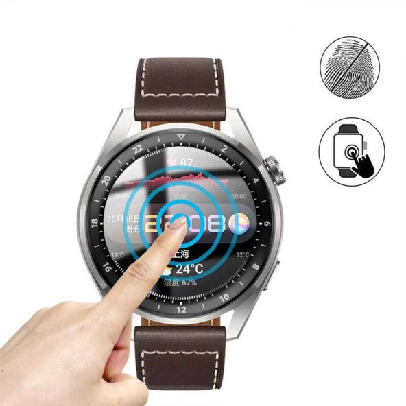 Huawei Watch 3 Pro Zore PMMA Pet Saat Ekran Koruyucu