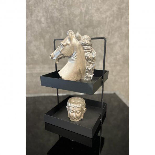 2 KATLI 20X20 MUTFAK VE BANYO TEZGAHÜSTÜ DÜZENLEYİCİ SİYAH - 2