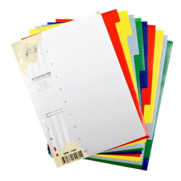 Gen-Of Ayraç Seperatör 10 Renk (GEN-1302)