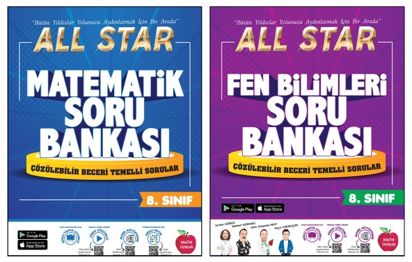 Newton 8. Sınıf LGS Matematik + Fen Bilimleri All Star Soru Bankası 2 Kitap