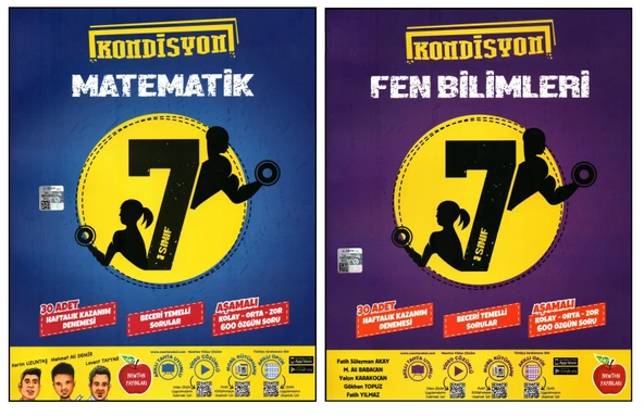 Newton 7. Sınıf Matematik+Fen Bilimleri Kondisyon Denemeleri 2 kitap