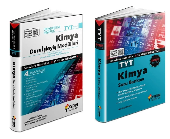 Aydın Yayınları TYT Kimya Ders İşleyiş Modülleri+Soru Bankası 2 Kitap
