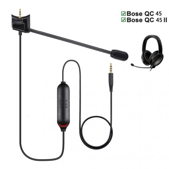 Bose QC45 QC45 2 Uyumlu Mikrofonlu Gaming Kulaklık Kablosu