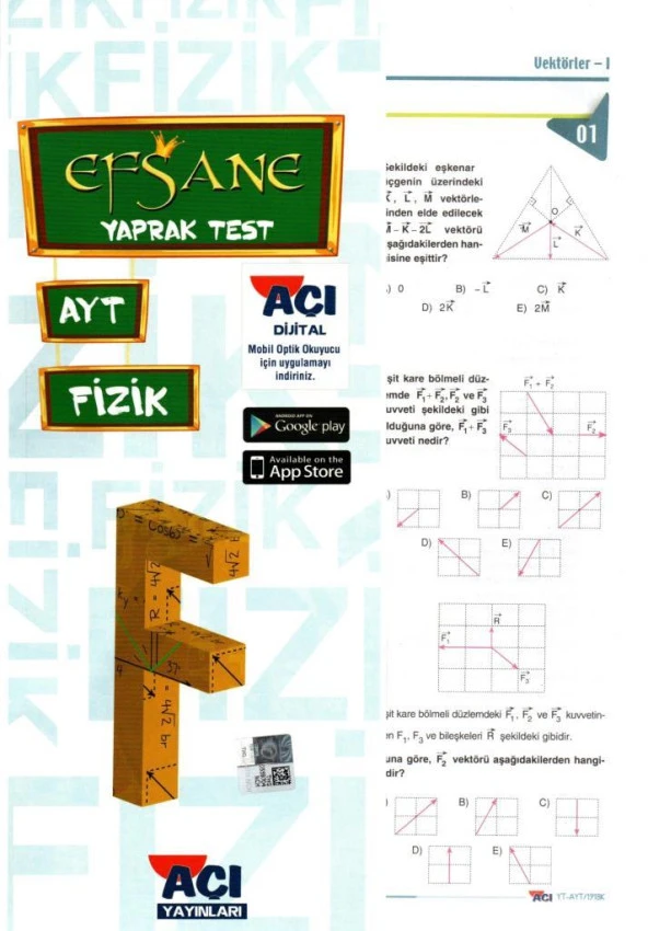 Açı Yayınları AYT Fizik Efsane Yaprak Test