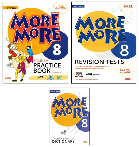 Kurmay ELT More and More 8. Sınıf English Practice Book+Dictionary+Revision Tests