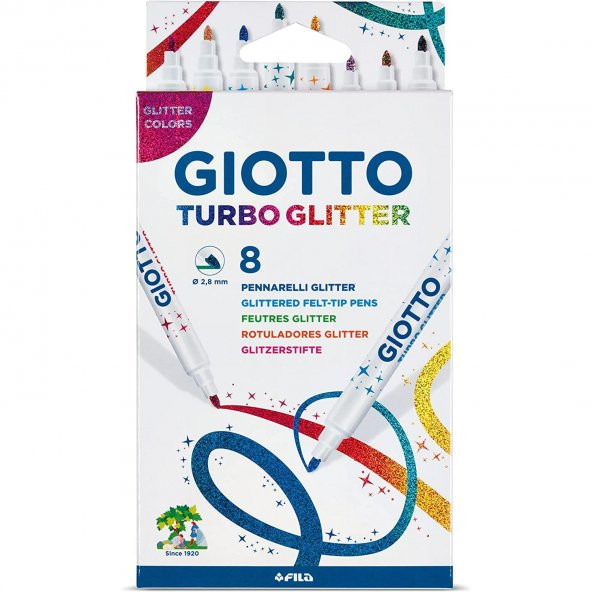 Giotto Simli Keçeli Kalem Turbo Glitter 8li ( FT42580 )