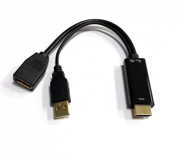 BEEK BC-DSP-HA-DP HDMI - DisplayPort Adaptör, HDMI Tip A Erkek Giriş, DP Dişi Çıkış, DP 1.2, 4KX2K 30Hz çözünürlük