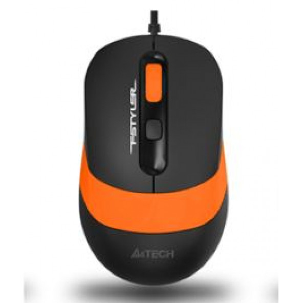 A4-TECH FM10 Kablolu USB Optik 1600DPI Siyah Turuncu Mouse