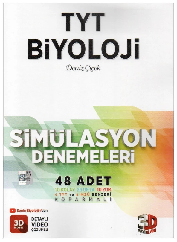 3D Yayınları TYT Biyoloji Simülasyon Denemeleri