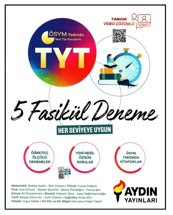 Aydın Yayınları TYT Fasikül Denemeleri 5 Deneme