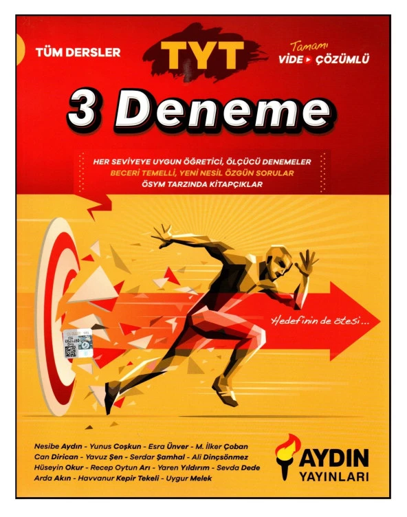 Aydın Yayınları TYT Tüm Dersler 3 Deneme