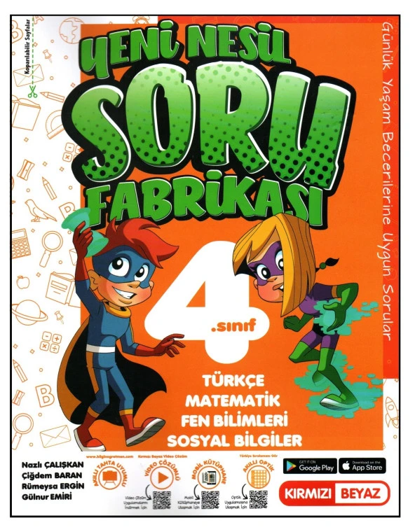 Kırmızı Beyaz 4. Sınıf Yeni Nesil Soru Fabrikası