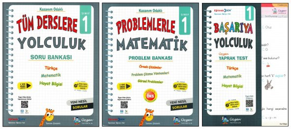 Üçgen 1. Sınıf Soru Bankası+Problemlerle Matematik+Yaprak Test 3 Kitap
