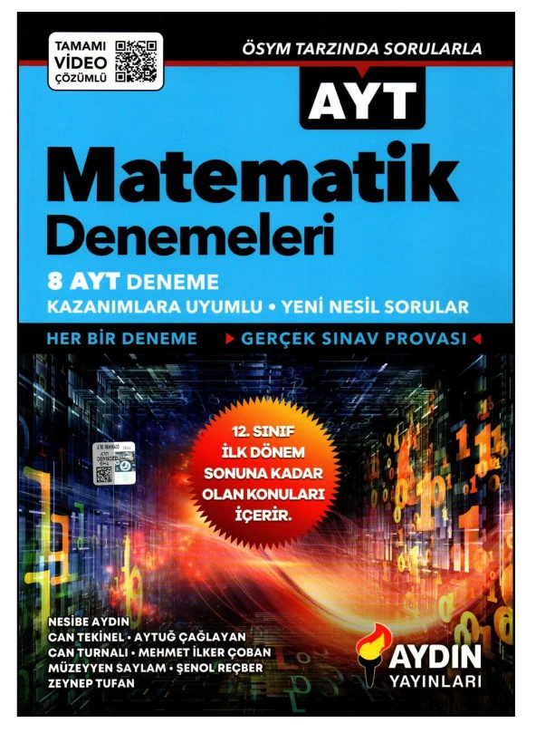 Aydın Yayınları AYT 1. Dönem Matematik Denemeleri 8 Deneme