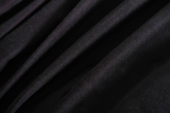 Finezza Flora Pamuk Saten Siyah Çarşaf & Yastık Takımı 3 Parça - 1480 - Resim 4