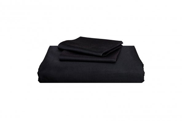 Finezza Flora Pamuk Saten Siyah Çarşaf & Yastık Takımı 3 Parça - 1480 - Resim 5