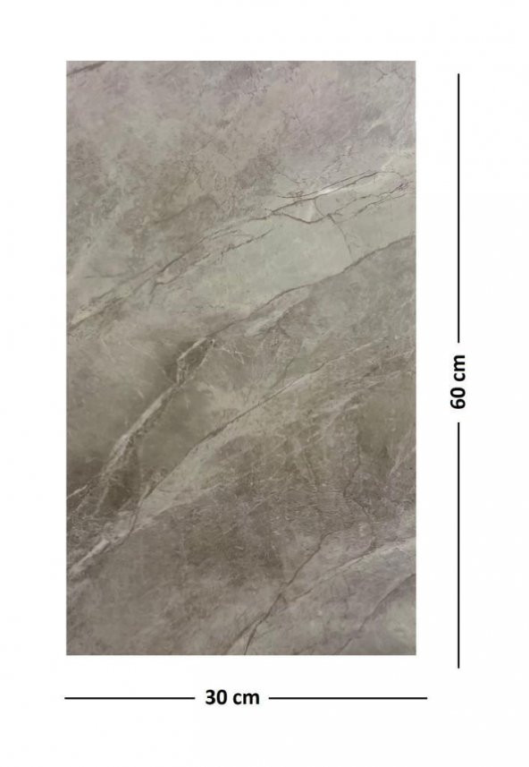 Renkli Duvarlar 60x30cm Açık Kahve Mermer Desen Yapışkanlı Karavan Prefabrik Banyo Wc Yer Duvar PVC Kaplama Paneli NWYP15 - 3
