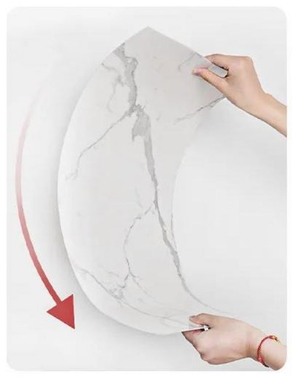Renkli Duvarlar 60x30cm Açık Kahve Mermer Desen Yapışkanlı Karavan Prefabrik Banyo Wc Yer Duvar PVC Kaplama Paneli NWYP15 - 7
