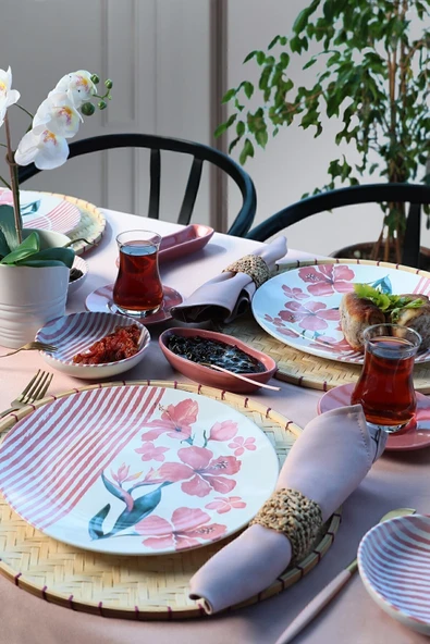 Keramika Pink Line Kahvaltı Takımı 28 Parça 6 Kişilik - 5