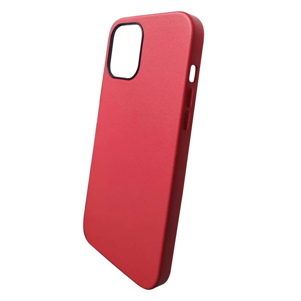 OneGıf Apple iPhone 12 Pro Max Silikon Kılıf (6.7") - Kırmızı - - Resim 3