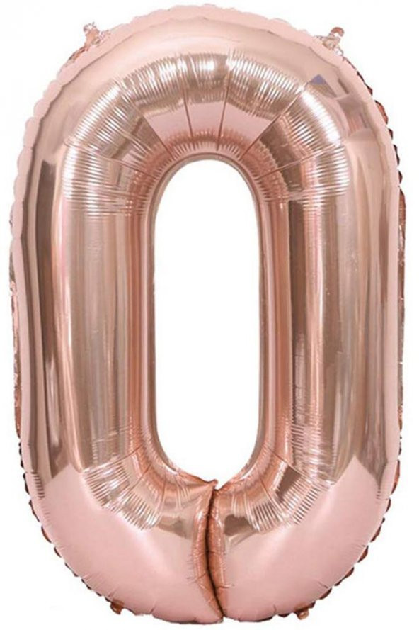 Beysüs Rakam Folyo Balon Rosegold 0 Rakam 40 İnç