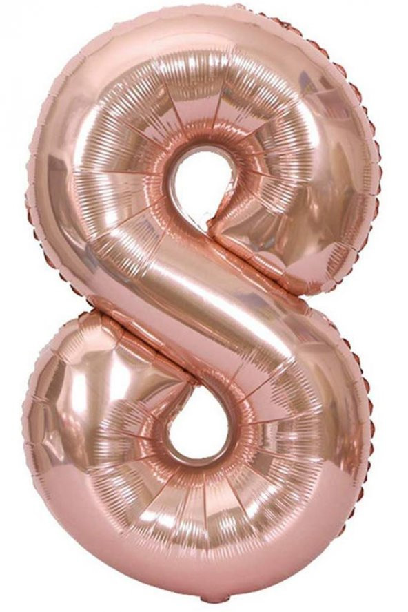 Beysüs Rakam Folyo Balon Rosegold 8 Rakam 40 İnç