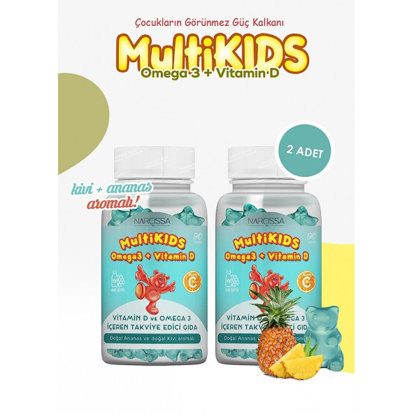 Narcissa Multikids Omega3 & Vitamin D ( 2 ADET )