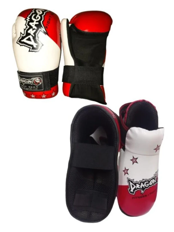 DragonDo Kick Boks Ayak Botu ve Point Fight Boks Eldiven Seti - 1