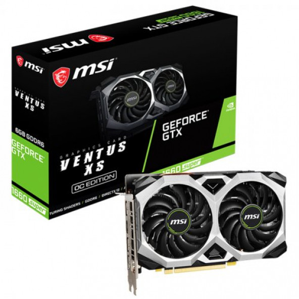 MSI GeForce GTX 1660 Super Ventus XS OC 6GB GDDR6 192Bit DX12 Gaming Ekran Kartı