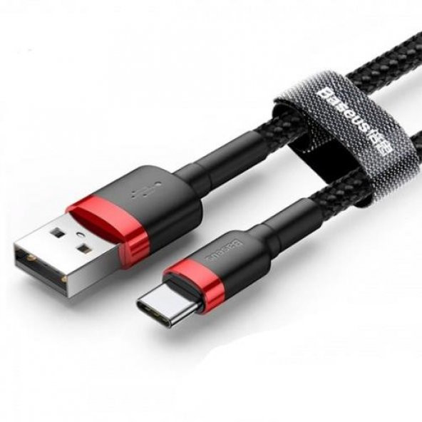 Baseus USB 3.0A 1 Metre Ultra Hızlı USB to Type C Şarj ve Data Kablosu, Kopmaz, Karışmaz Halat Kablo