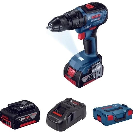 BOSCH GSB 18V-50 ÇİFT AKÜ 5 AH  DARBELİ VİDALAMA