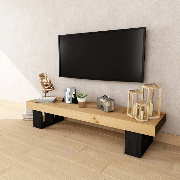 Woodesk  Masif Ağaç Natural Renk 150x40 TV Sehpası CPT8005-150