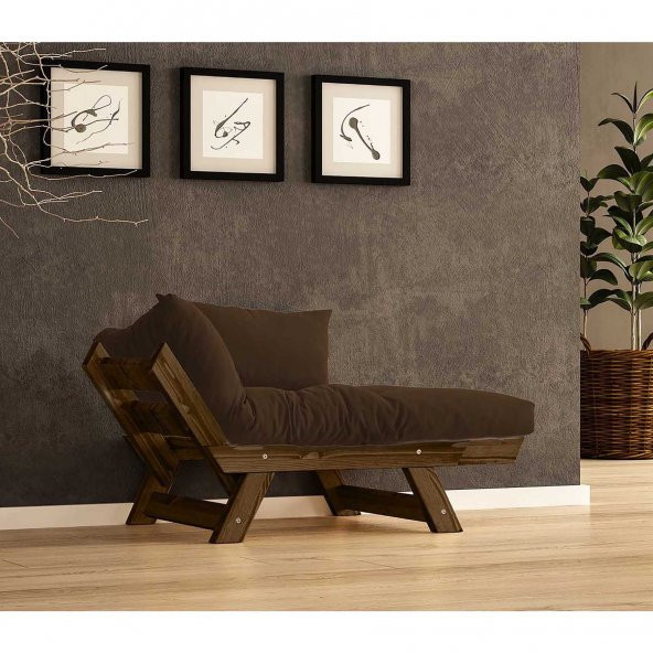 Woodesk  Adalar Masif Ceviz-Kahve Renk Berjer CPT8134-140