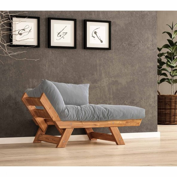 Woodesk  Adalar Masif Tik-Gri Renk Berjer CPT8153-140