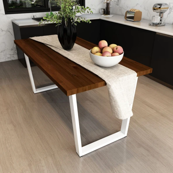 Woodesk  Tuana Masif Ceviz Renk 180x80 Yemek Masası CPT7208-180