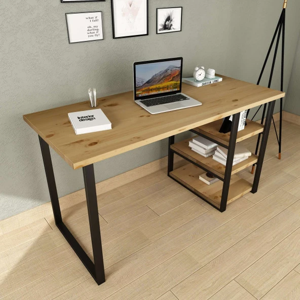 Woodesk  Elegant Masif Ağaç Natural Renk Çalışma Masası CPT4610-140