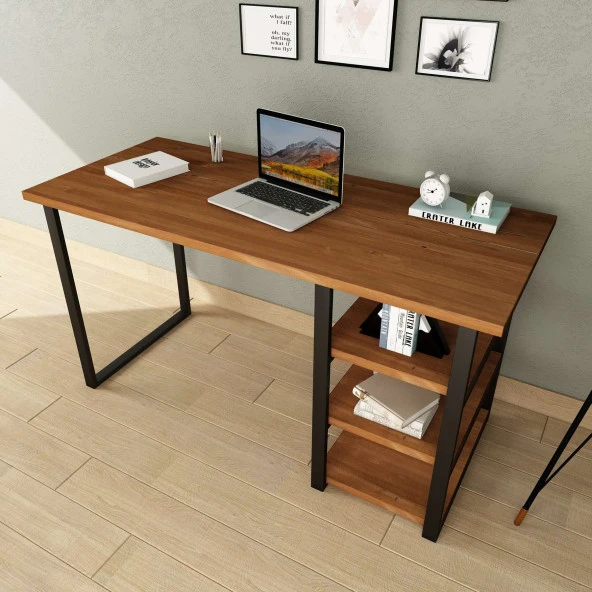 Woodesk  Elegant Masif Ağaç Tik Renk Çalışma Masası CPT4611-140