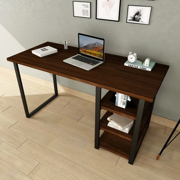 Woodesk  Elegant Masif Ağaç Ceviz Renk Çalışma Masası CPT4612-140