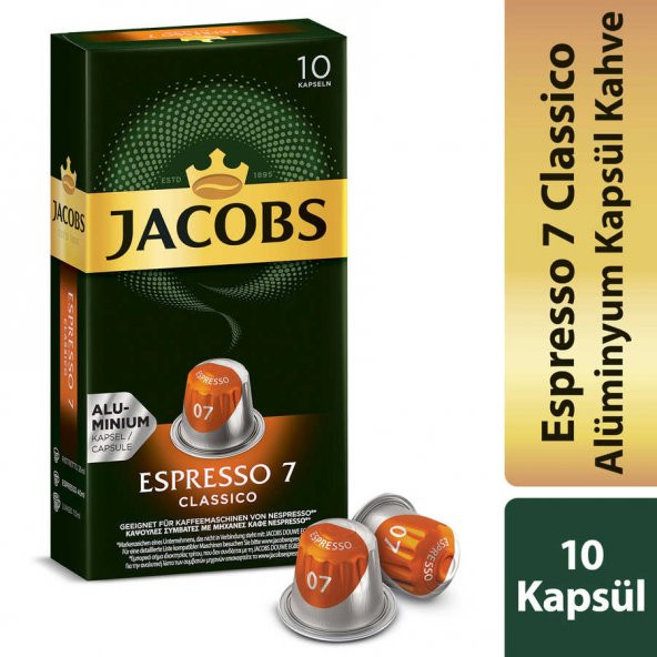 Jacobs Espresso 7 Classico Kapsül Kahve 10 Kapsül