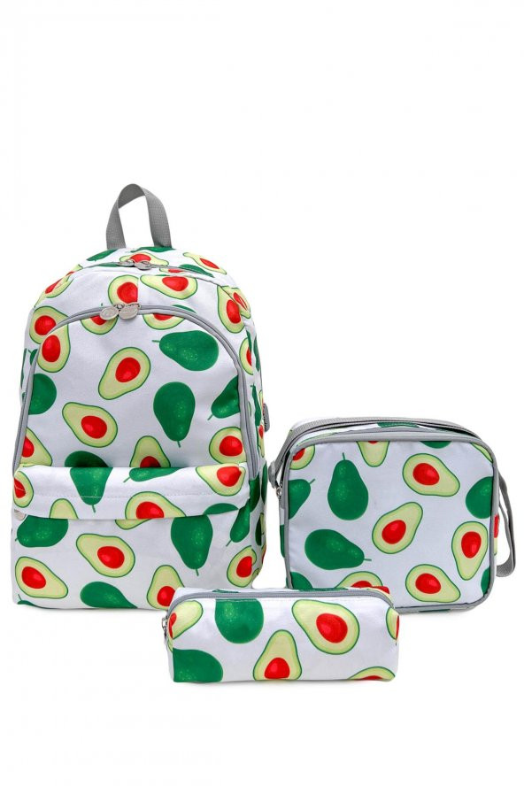 Superbag Okul Çantası 3Lü Set Avakado