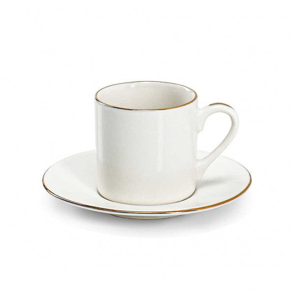 Porsima Classic Altın Fileli 12 Parça Türk Kahvesi Fincan Takımı - 4