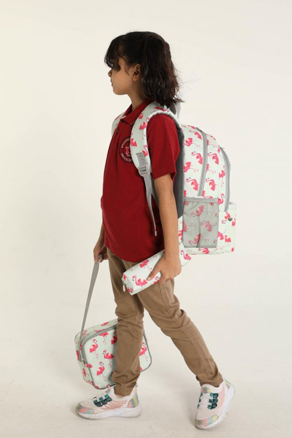 Superbag Okul Çantası 3Lü Set Flamingo - 8