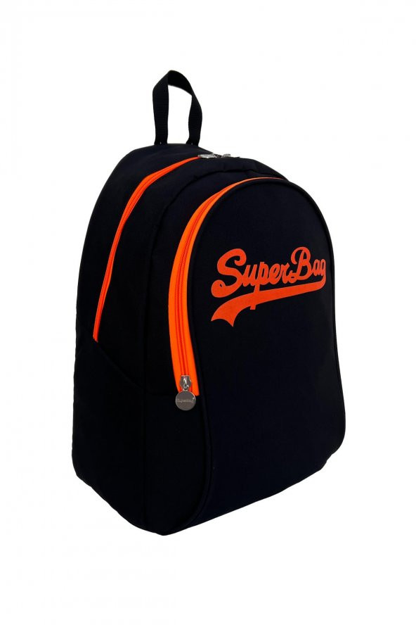 Superbag Sırt Çantası Siyah&Fosforlu Portakal - 2