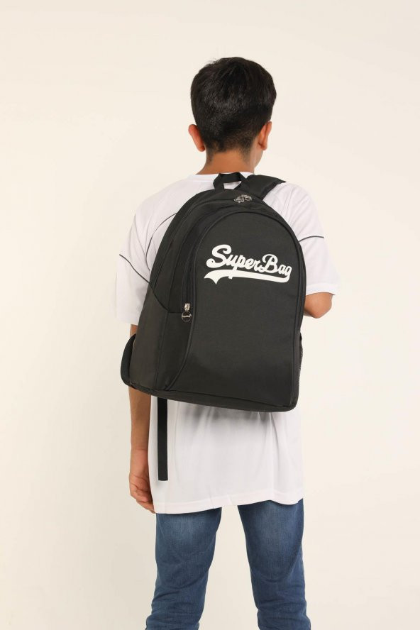 Superbag Sırt Çantası Siyah&Beyaz - 8