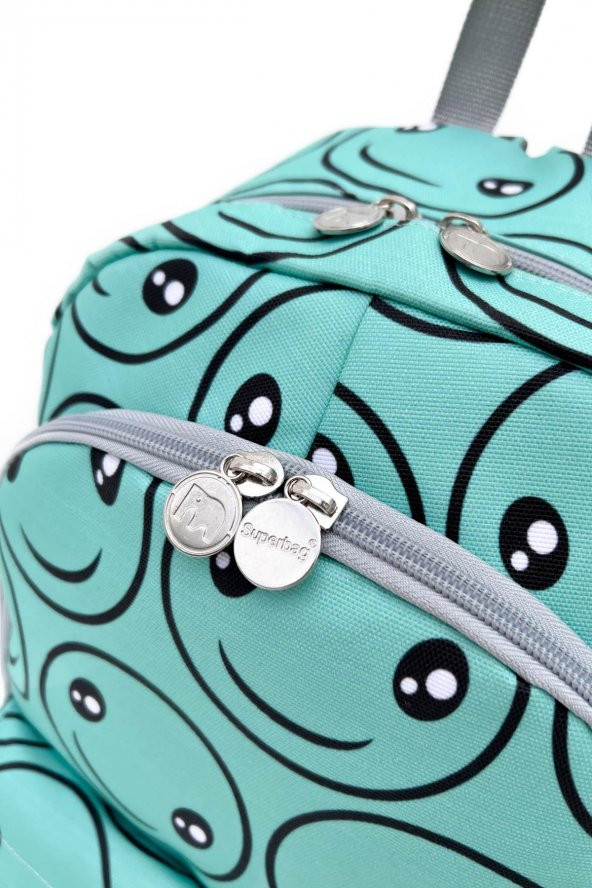 Superbag Okul Çantası 3Lü Set Smile Su Yeşili - 5